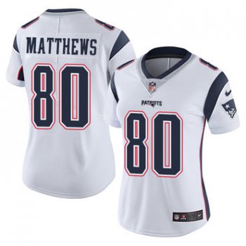 Nike Patriots #80 Jordan Matthews White Women's Stitched NFL Vapor Untouchable Limited Jersey