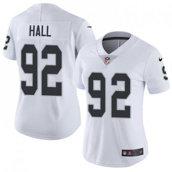 Nike Raiders #92 P.J. Hall White Women's Stitched NFL Vapor Untouchable Limited Jersey