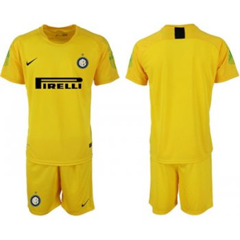 Inter Milan Blank Yellow Goalkeeper Soccer Club Jersey