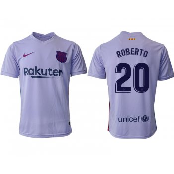 Men 2021-2022 Club Barcelona away aaa version purple 20 Soccer Jersey
