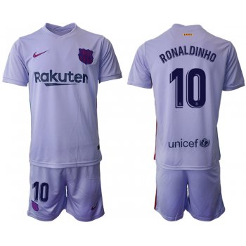 Men 2021-2022 Club Barcelona away purple 10 Soccer Jerseys