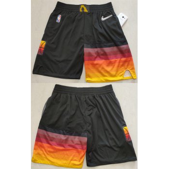 Men's Utah Jazz Black 75th Anniversary Shorts (Run Small)