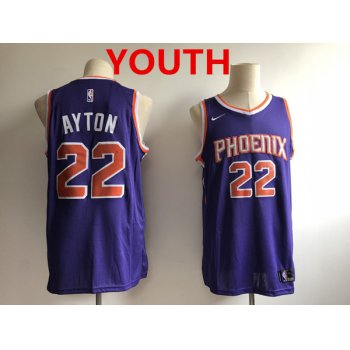 Youth Phoenix Suns #22 Deandre Ayton Purple Nike Swingman Stitched NBA Jersey
