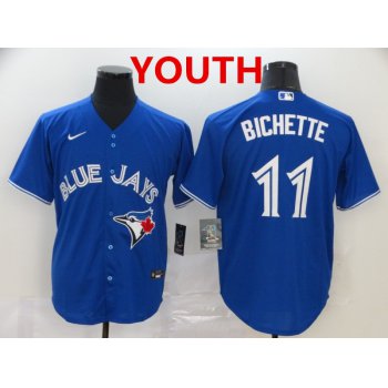 Youth Toronto Blue Jays #11 Bo Bichette Blue Stitched MLB Cool Base Nike Jersey