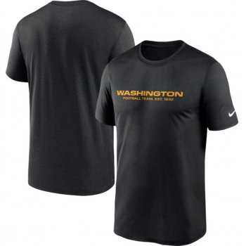 Men's Washington Football Team Nike Black Logo Essential Legend Performance T Shirt