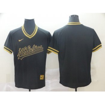 Men Oakland Athletics Blank Black gold Game Nike 2022 MLB Jersey