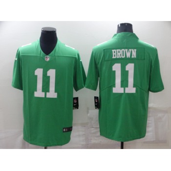 Men's Philadelphia Eagles #11 A. J. Brown Green Vapor Untouchable Limited Stitched Jersey