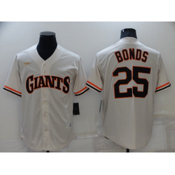 Men's San Francisco Giants #25 Barry Bonds Cream Cooperstown Collection Cool Base Stitched Nike Jersey