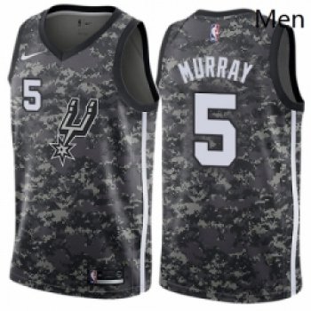 Mens Nike San Antonio Spurs 5 Dejounte Murray Swingman Camo NBA Jersey City Edition