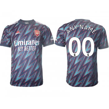 Men 2021-2022 Club Arsenal Second away aaa version blue customized Soccer Jersey