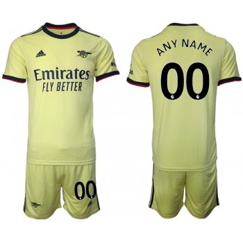 Men 2021-2022 Club Arsenal away yellow customized Soccer Jersey