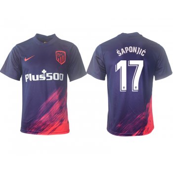 Men 2021-2022 Club Atletico Madrid away aaa version purple 17 Soccer Jersey