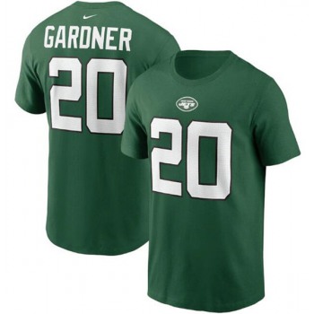 Men's New York Jets #20 Ahmad Gardner 2022 Green Name & Number T-Shirt