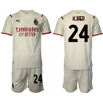 Men 2021-2022 Club AC Milan away cream 24 Soccer Jersey