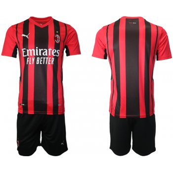 Men 2021-2022 Club AC Milan home red blank Soccer Jersey