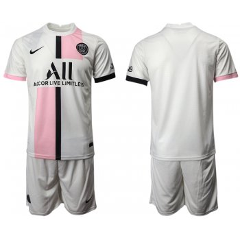 Men 2021-2022 Club Paris St German away white blank Soccer Jersey