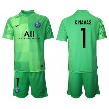 Men 2021-2022 Club Paris St German green goalkeeper 1 Soccer Jersey
