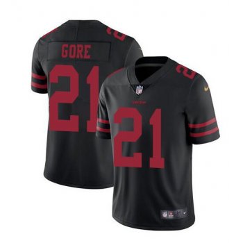 Men's San Francisco 49ers #21 Frank Gore Black Vapor Untouchable Limited Stitched Jersey