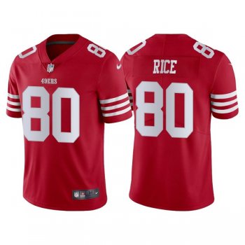 Men's San Francisco 49ers #80 Jerry Rice 2022 New Red Vapor Untouchable Stitched Jersey