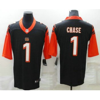 Men's Cincinnati Bengals #1 JaMarr Chase Black 2020 Vapor Untouchable Stitched NFL Nike Limited Jersey