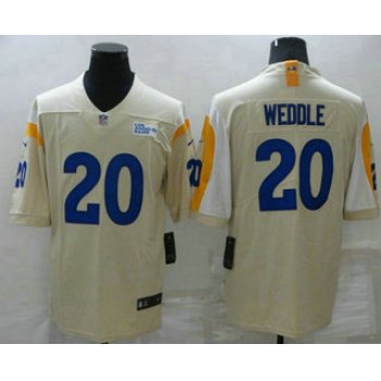 Men's Los Angeles Rams #20 Eric Weddle 2021 Cream Vapor Untouchable Limited Stitched Jersey
