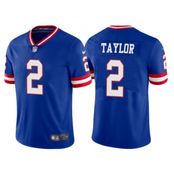 Men's New York Giants #2 Tyrod Taylor Royal Vapor Untouchable Classic Retired Player Stitched Game Jersey