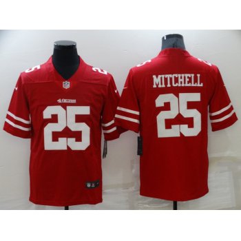 Nike San Francisco 49ers #25 Elijah Mitchell Red Vapor Limited Jersey