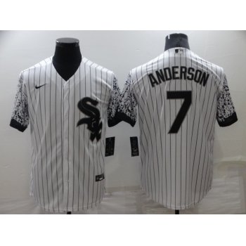 Men's Chicago White Sox #7 Tim Anderson White Nike Drift Fashion Cool Base Jersey