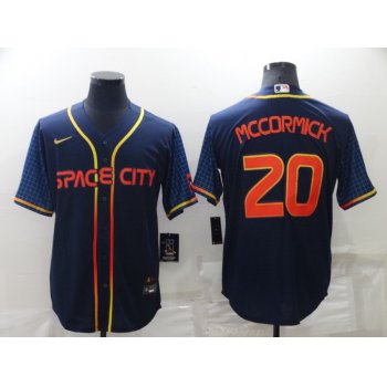 Men's Houston Astros #20 Chas McCormick 2022 Navy City Connect Cool Base Stitched Jersey