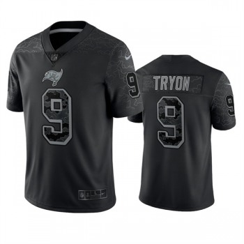 Men's Tampa Bay Buccaneers #9 Joe Tryon Black Reflective Limited Stitched Jersey