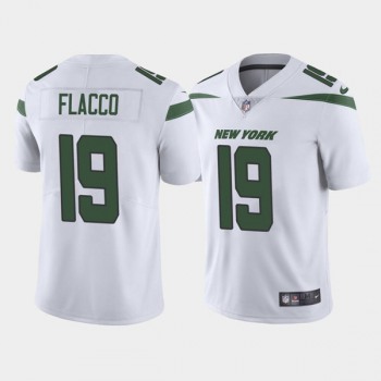 Men's New York Jets #19 Joe Flacco White Vapor Limited Stitched Jersey