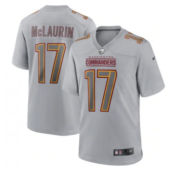 Men's Washington Commanders #17 Terry McLaurin Gray Atmosphere Fashion Stitched Game Jersey