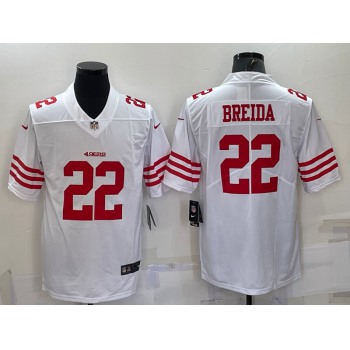 Men's San Francisco 49ers #22 Matt Breida 2022 New White Vapor Untouchable Stitched Jersey