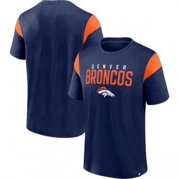 Men's Denver Broncos Navy Orange Home Stretch Team T-Shirt