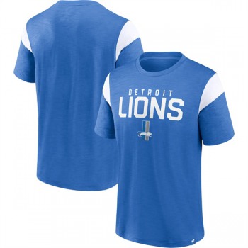 Men's Detroit Lions Blue White Home Stretch Team T-Shirt