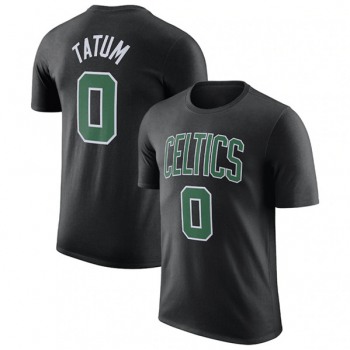 Men's Boston Celtics #0 Jayson Tatum Black 2022-23 Statement Edition Name & Number T-Shirt