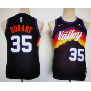 Youth Phoenix Suns #35 Kevin Durant Balck 2022 City Edition Stitched Basketball Jersey