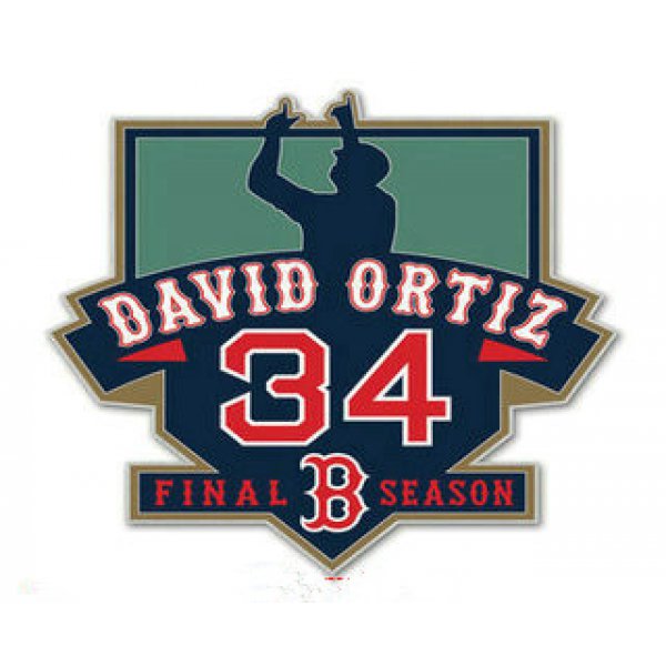 2016 Boston Red Sox 34 David Ortiz Retirement Patch