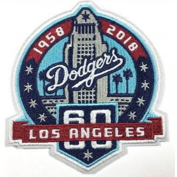 MLB Los Angeles Dodgers 60th anniversary patch