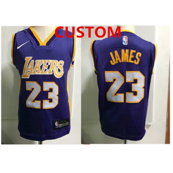 Custom Los Angeles Lakers  Purple Toddlers Jersey