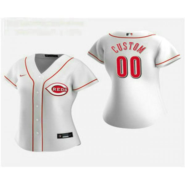 Women's Custom Cincinnati Reds 2020 White Home Nike Jersey