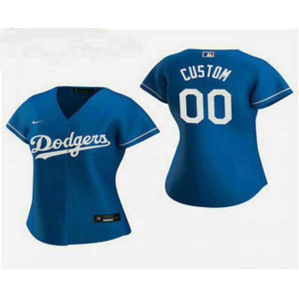 Women's Custom Los Angeles Dodgers 2020 Royal Alternate Nike Jersey