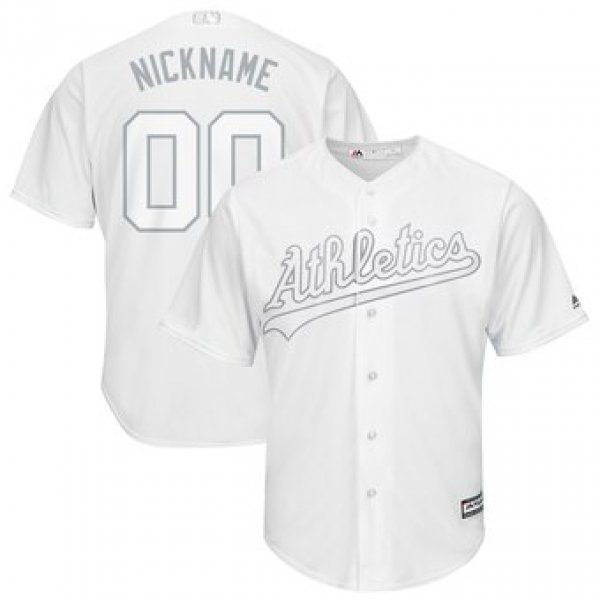 Oakland Athletics Majestic 2019 Players' Weekend Cool Base Roster Custom White Jersey