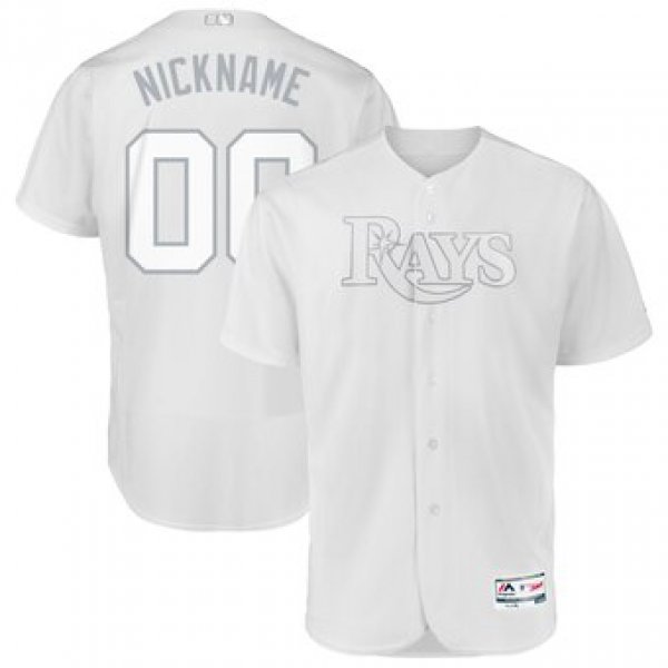 Tampa Bay Rays Majestic 2019 Players' Weekend Flex Base Authentic Roster Custom White Jersey