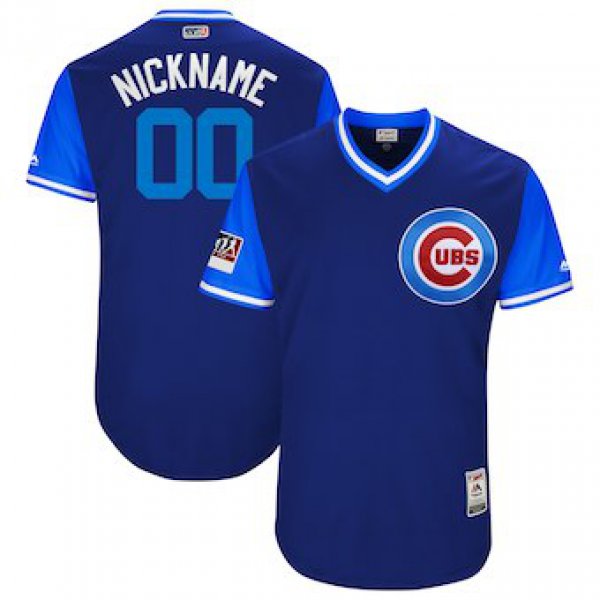 Men's Chicago Cubs Majestic Royal 2018 Players' Weekend Authentic Flex Base Custom Jersey