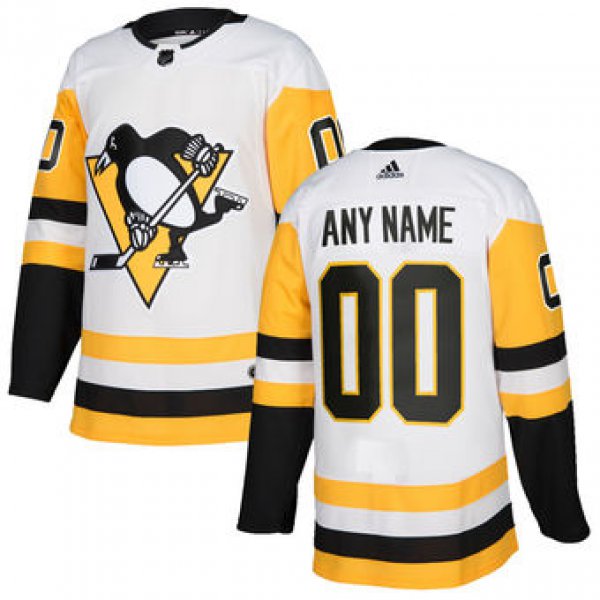 Men's Pittsburgh Penguins adidas White Authentic Custom Jersey