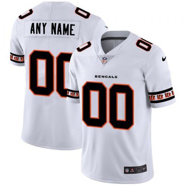 Men's Cincinnati Bengals Custom Nike White Team Logo Vapor Limited NFL Jersey