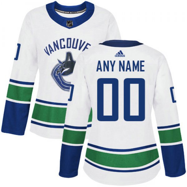 Women's Adidas Vancouver Canucks NHL Authentic White Customized Jersey