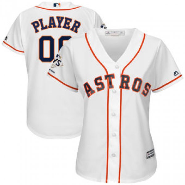 Women's Houston Astros Majestic White 2017 World Series Champions Cool Base Custom Jersey