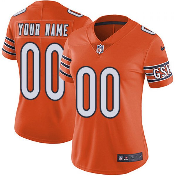 Women's Nike Chicago Bears Orange Customized Vapor Untouchable Player Limited Jersey